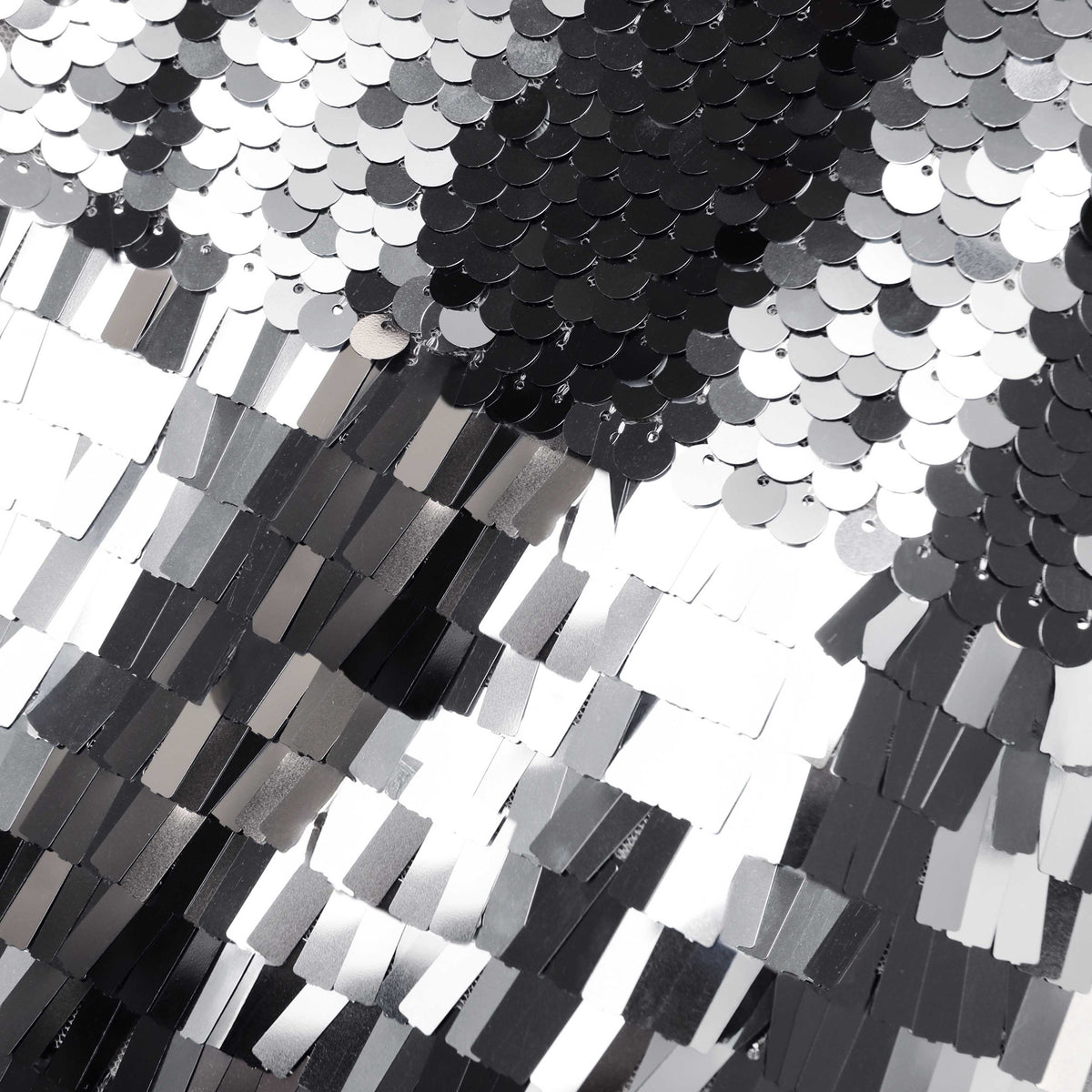 self portrait silver sequin midi dress Sequined midi dress in silver - Self Portrait