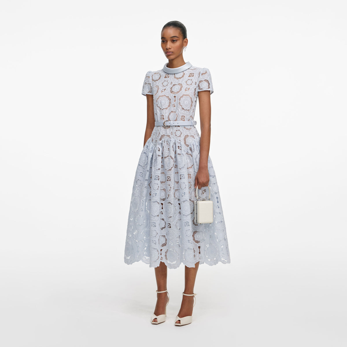 self portrait floral lace midi dress Self-portrait