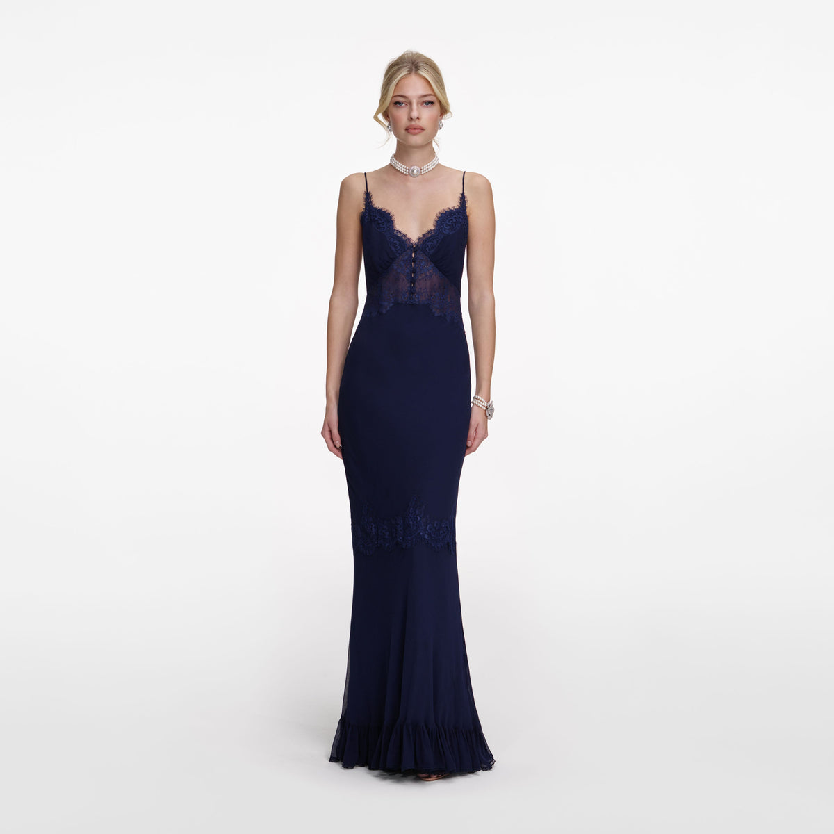 Navy Lace Coast Jolie Lace Maxi Dress Navy Lace Top Maxi Dress With Tulle Back Formal Navy Lace Coast Jolie Lace Maxi Dress Navy Lace Top Maxi Dress With Tulle Back Formal