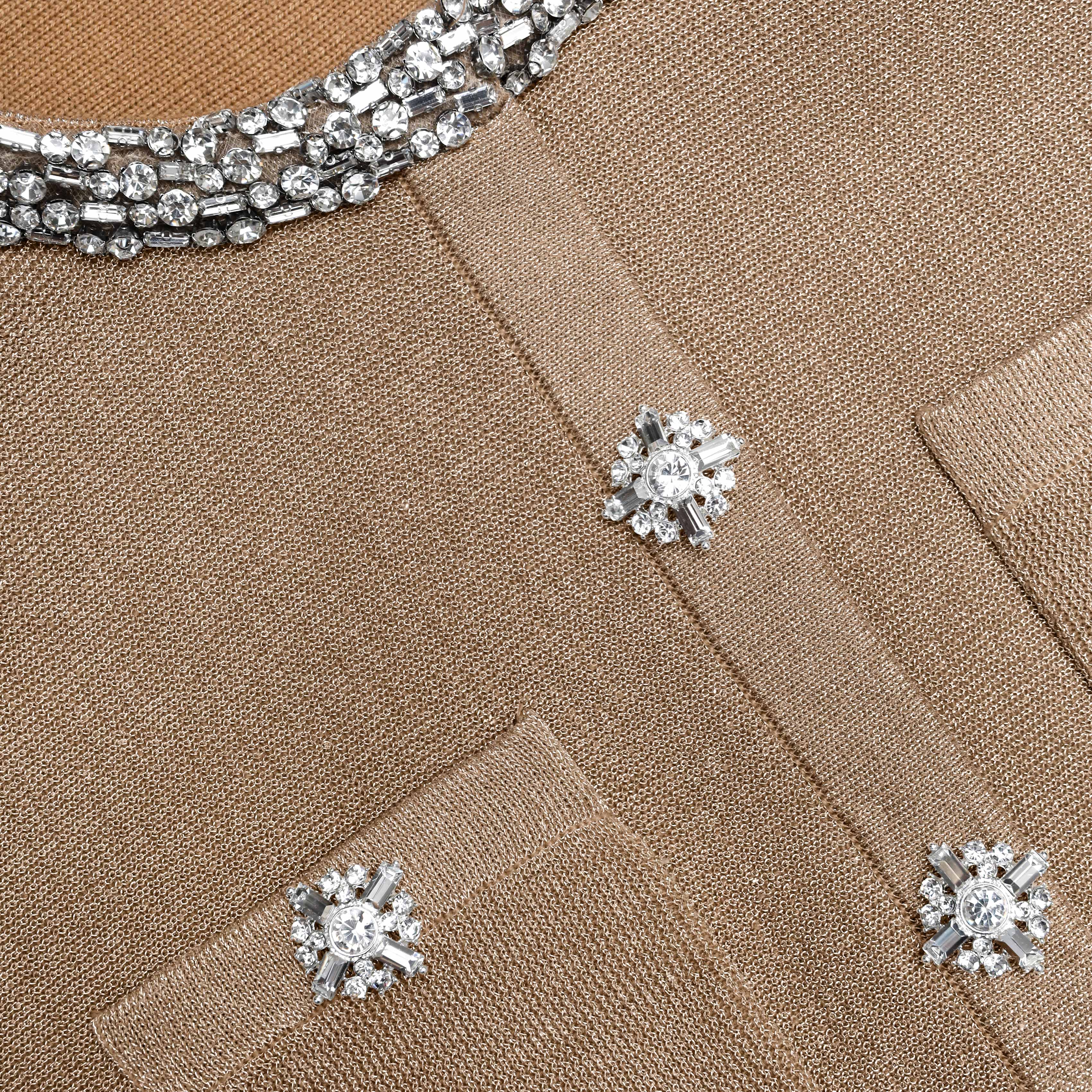 Gold Crystal Trim Cardigan