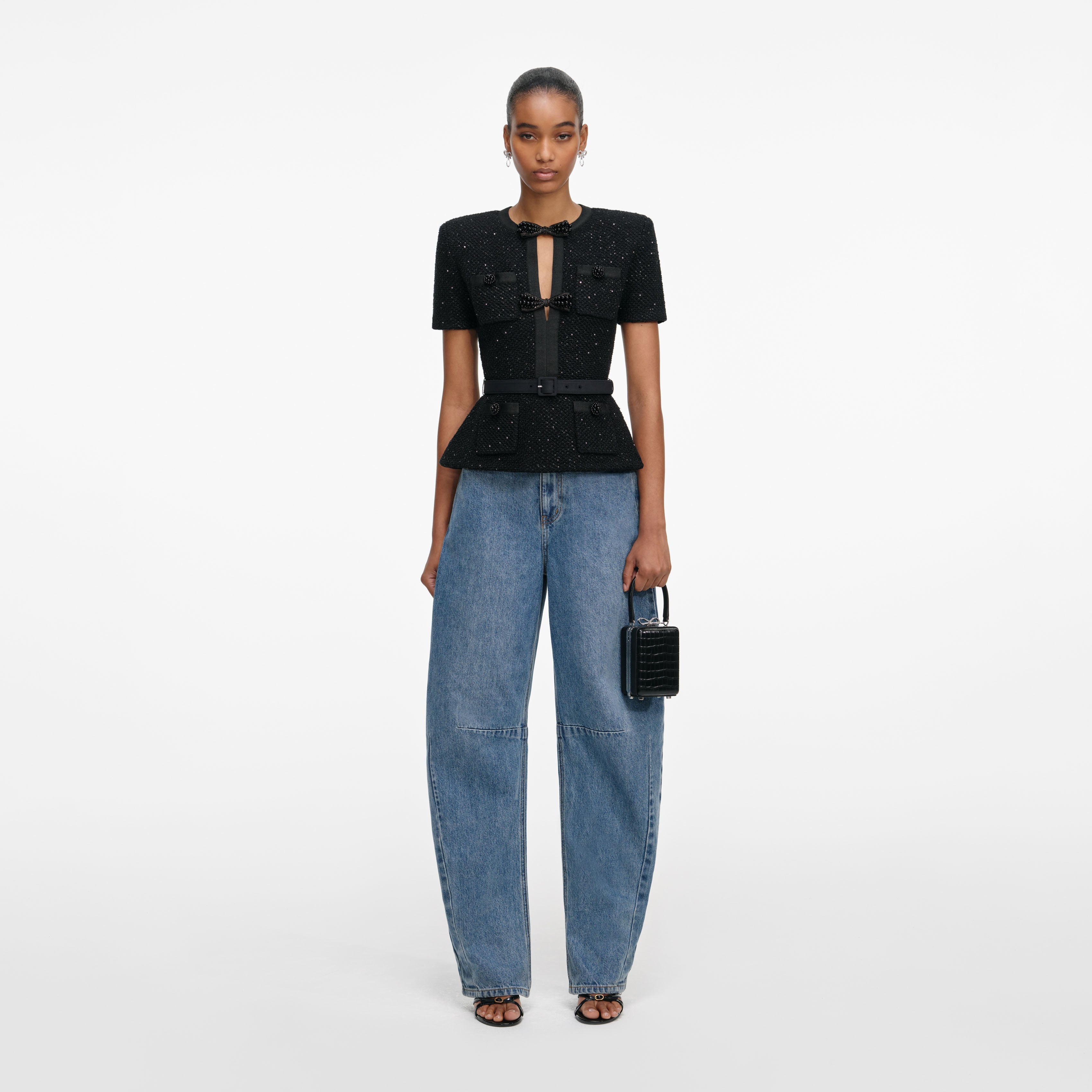 Cream Boucle Top – self-portrait-US