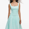 Mint Ramie Midi Dress
