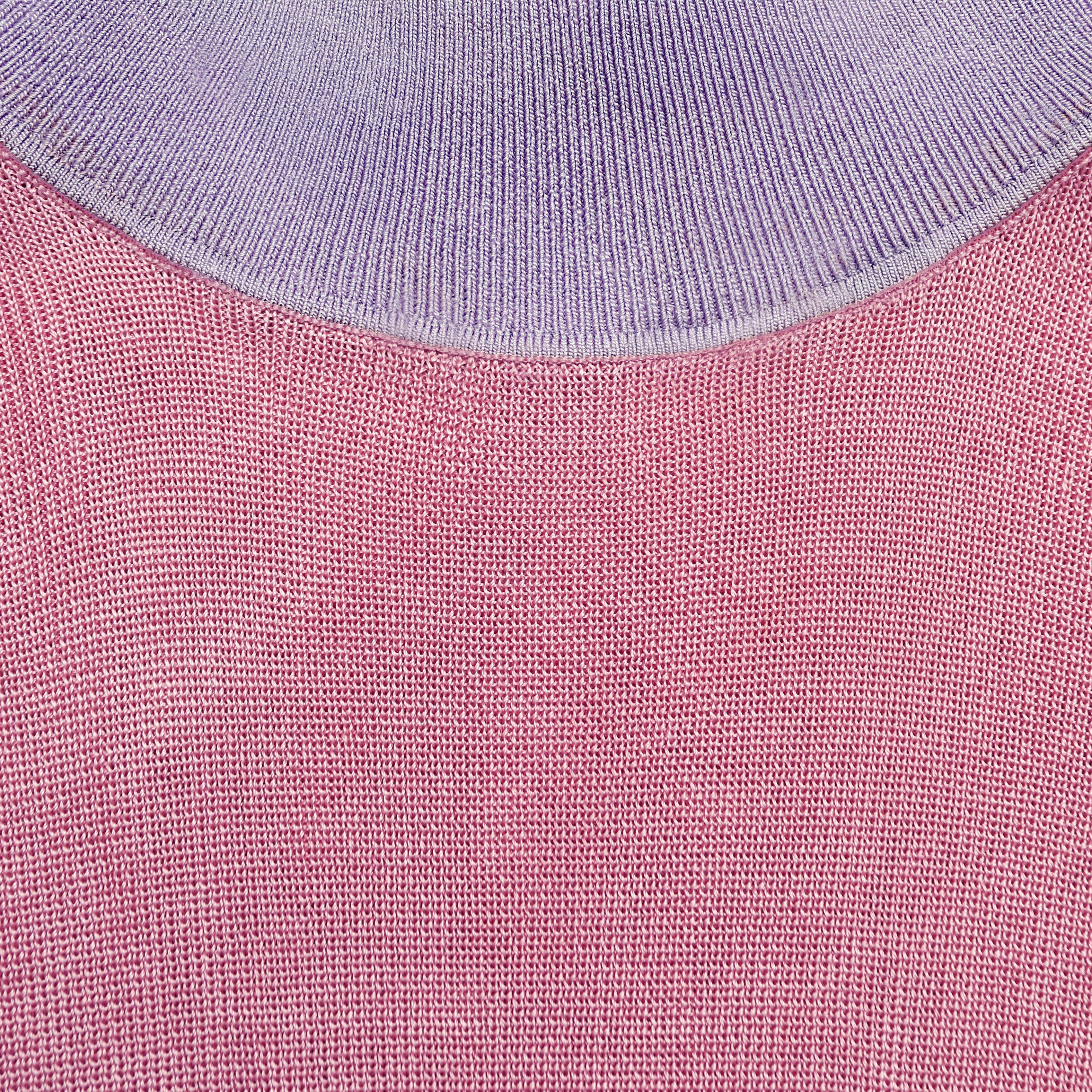 Pink Short Sleeve Viscose Knit Top