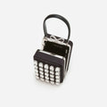 Black Satin Crystal Micro Bag