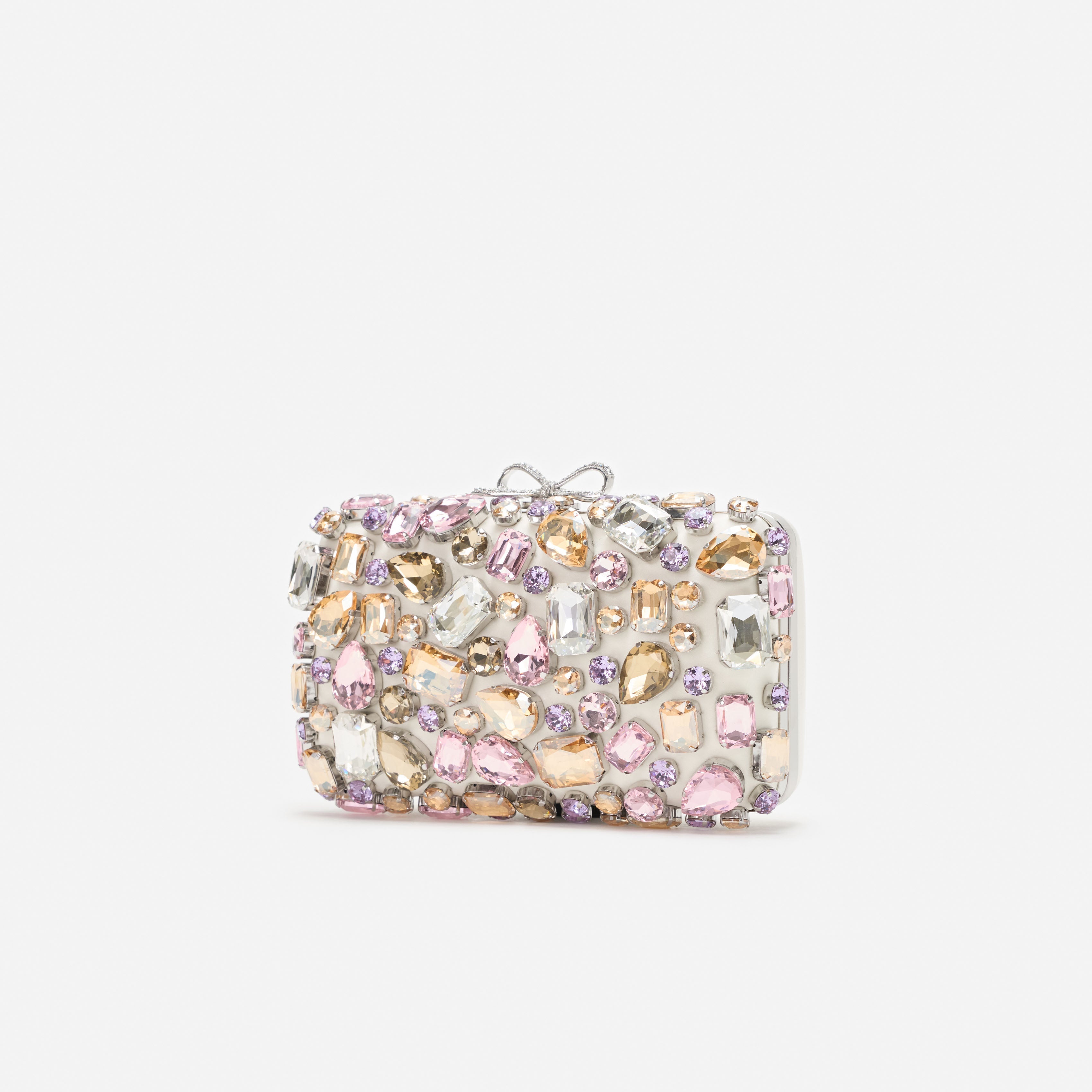 Multi Crystal Embellished Clutch Bag