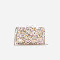 Multi Crystal Embellished Clutch Bag