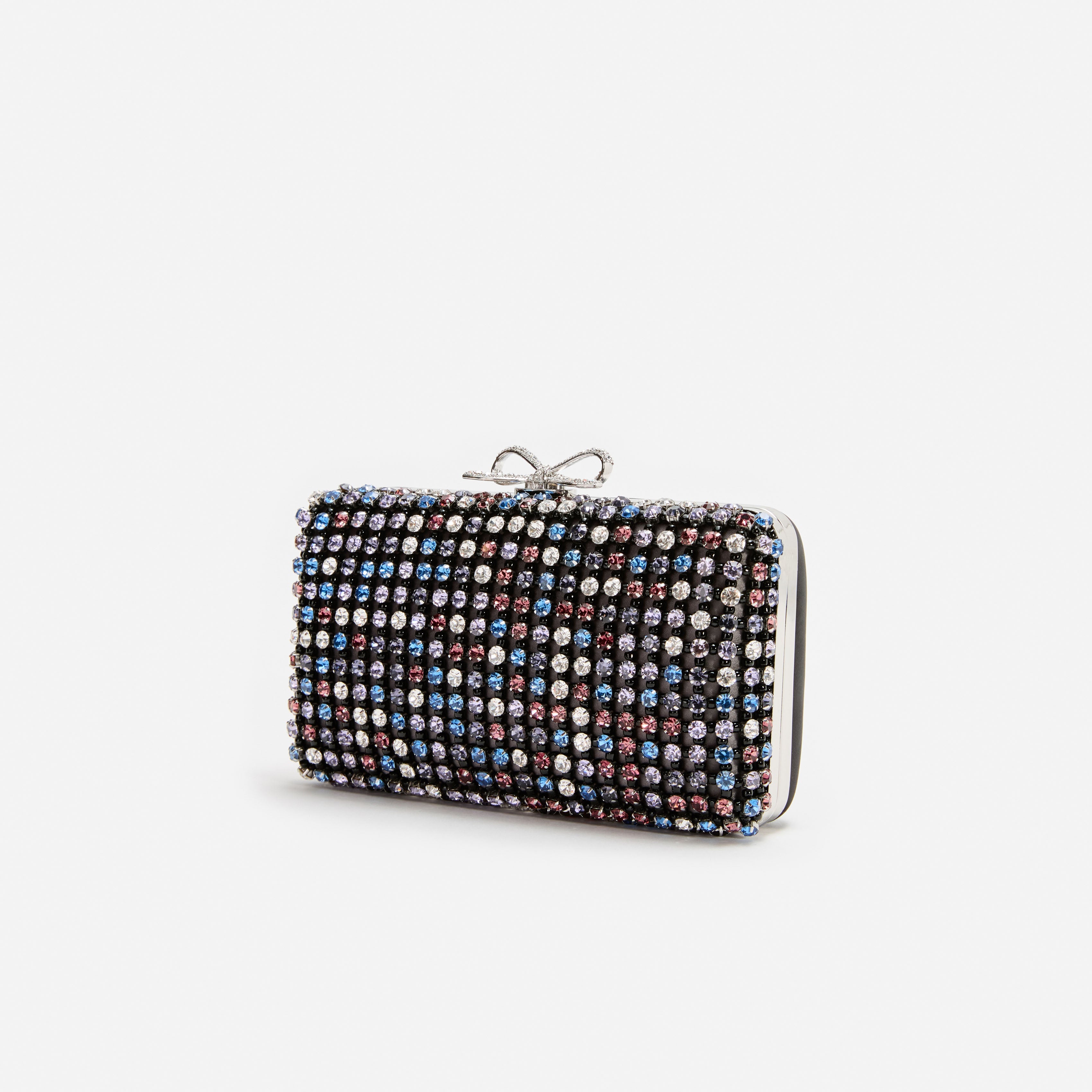 Multi Crystal Heart Clutch – self-portrait-US