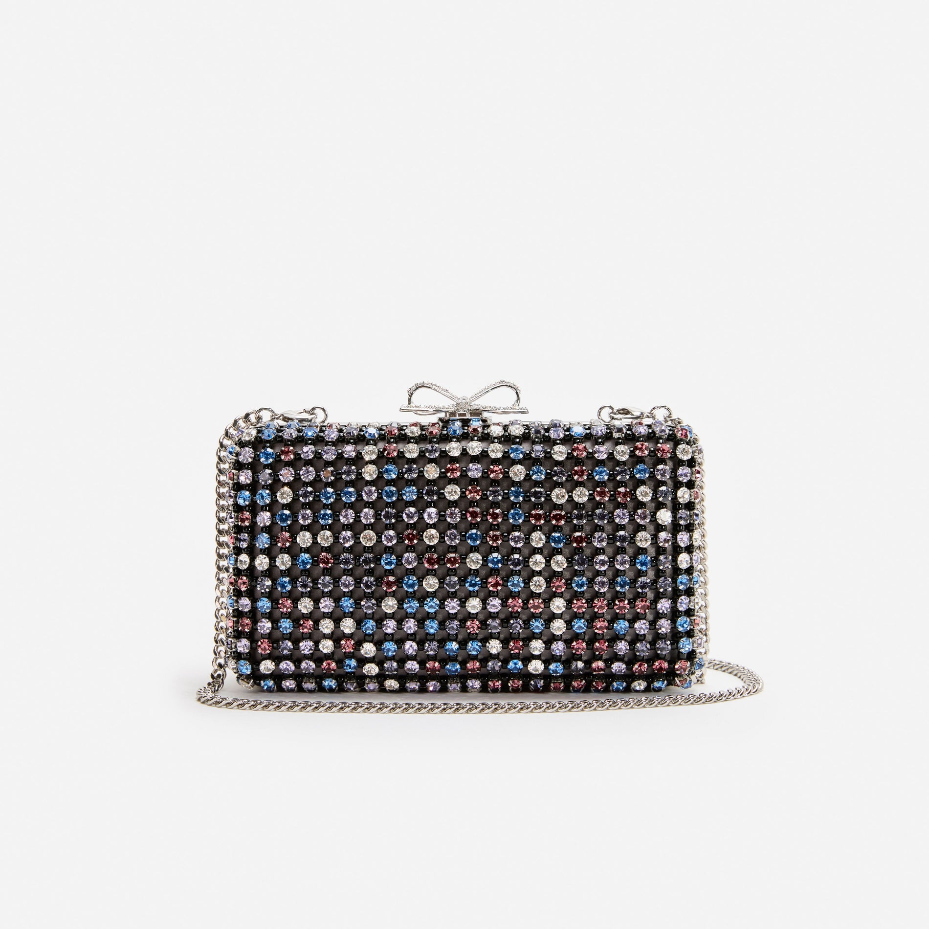 Multi Crystal Chainmail Clutch