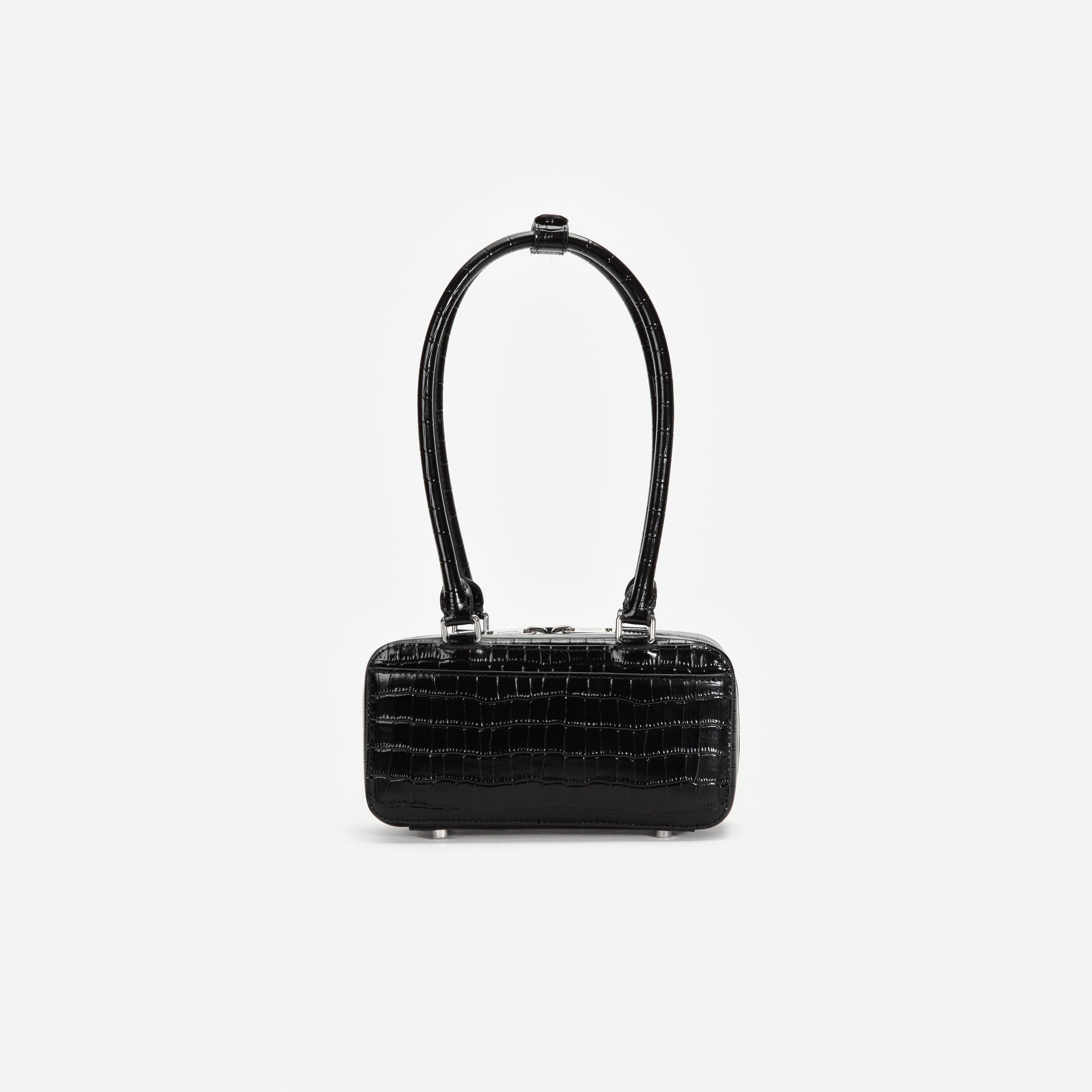 self portrait バッグ Black Soft Leather Shoulder Bag – self-portrait-US