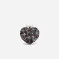 Multi Crystal Heart Clutch