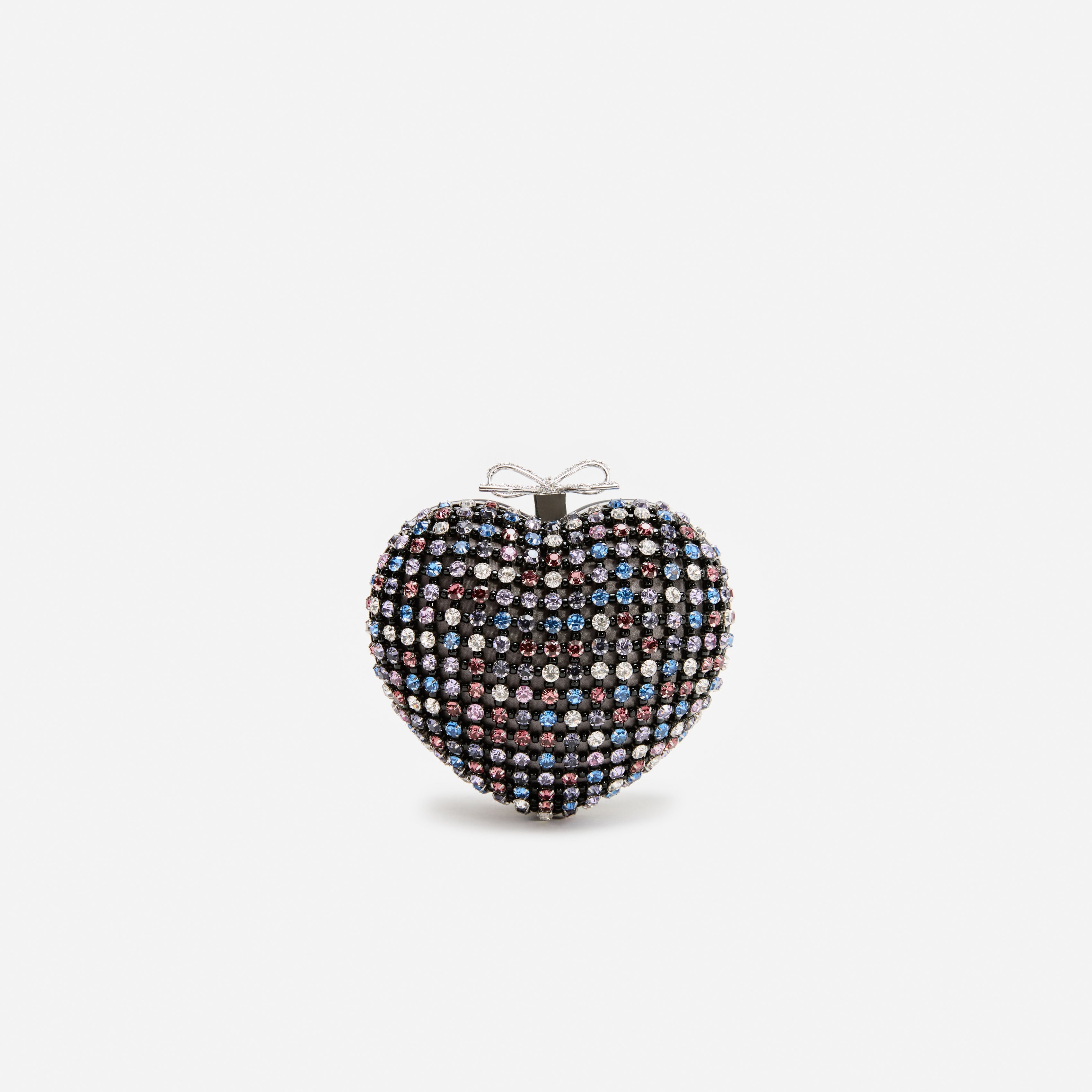 Multi Crystal Heart Clutch