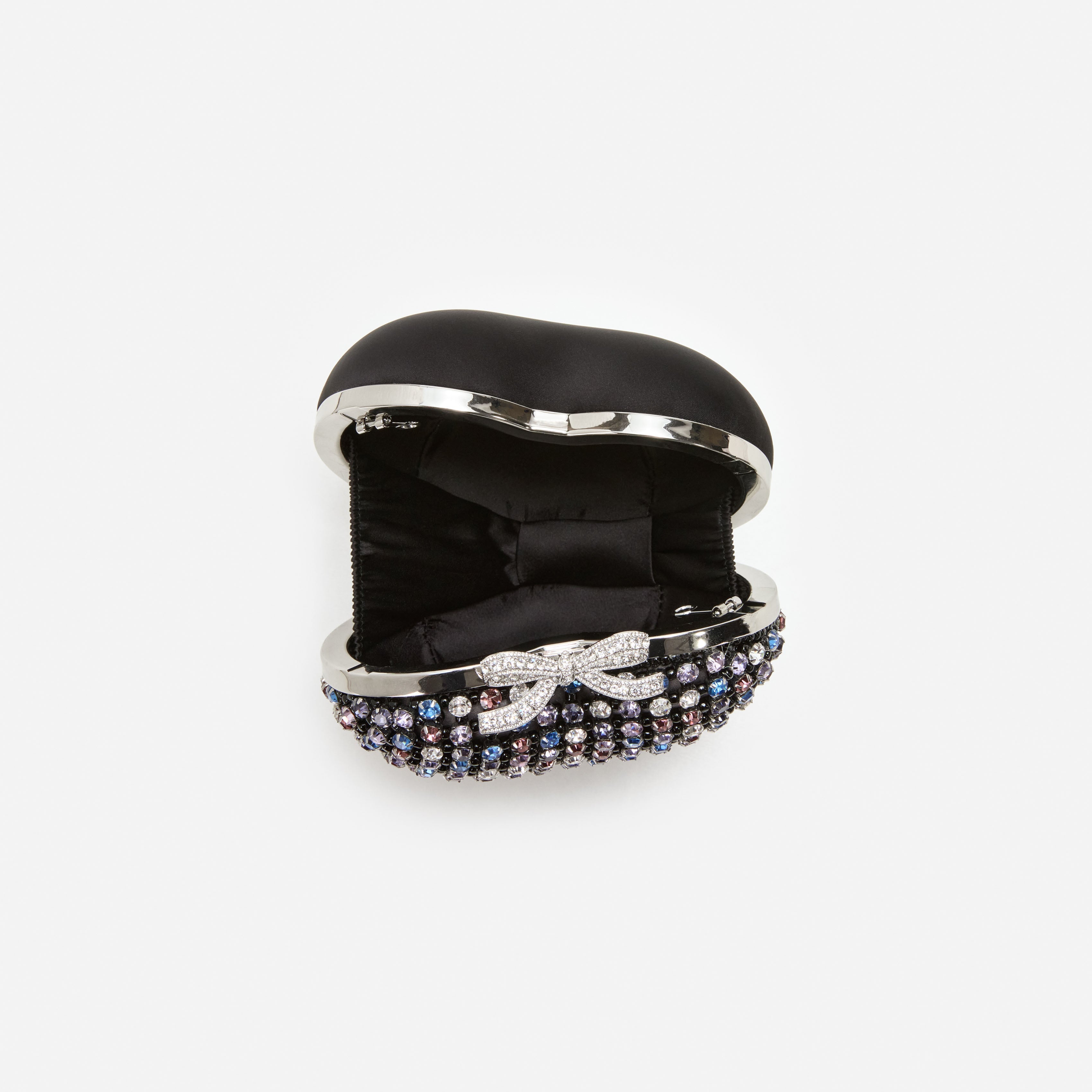 Multi Crystal Heart Clutch – self-portrait-US
