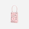 Pink Satin Floral Crystal Mini Bag