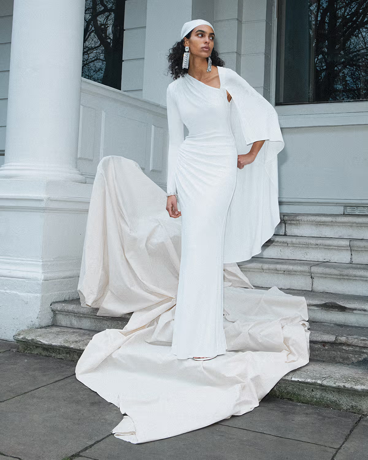 self-portrait Crêpe maxi dress ホワイトWhite Lace Satin Long 