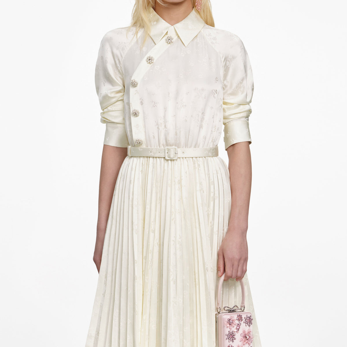 satin midi dress cream Leila V-Neck Low Back Satin Midi Dress Ivory