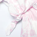 Pink Floral Cotton Drape Mini Dress