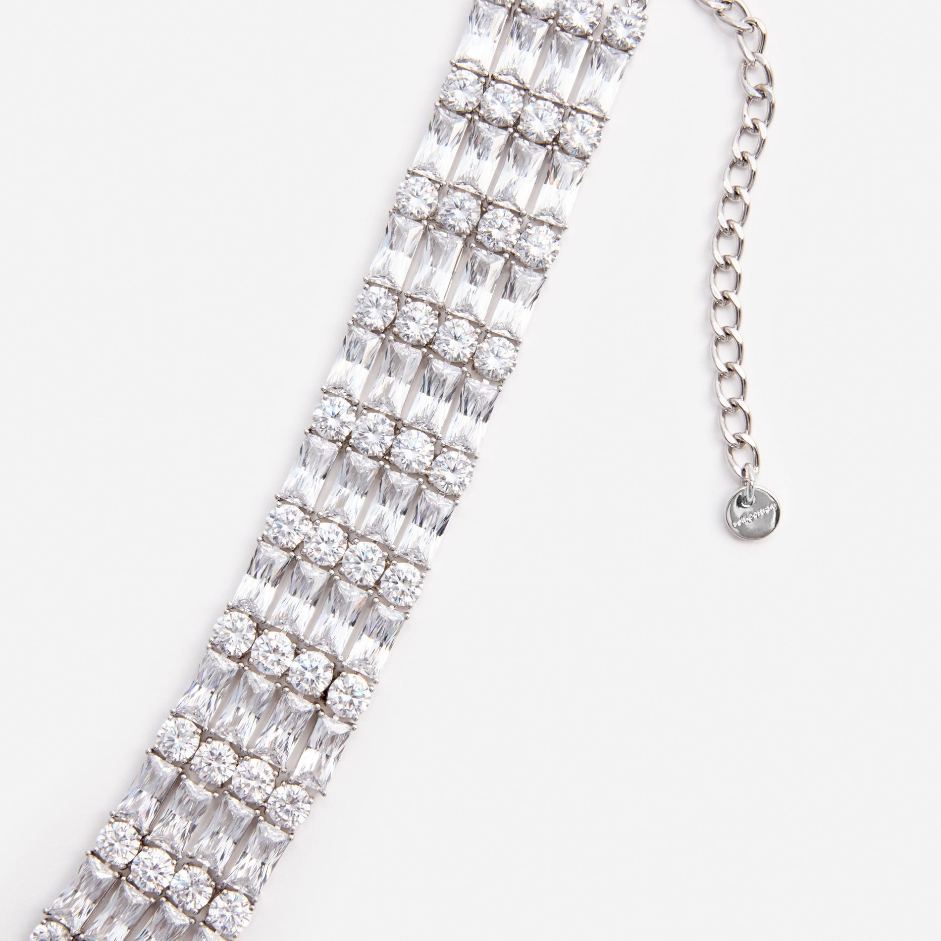 Silver Crystal Choker