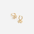 Gold Bow Hoop Earrings