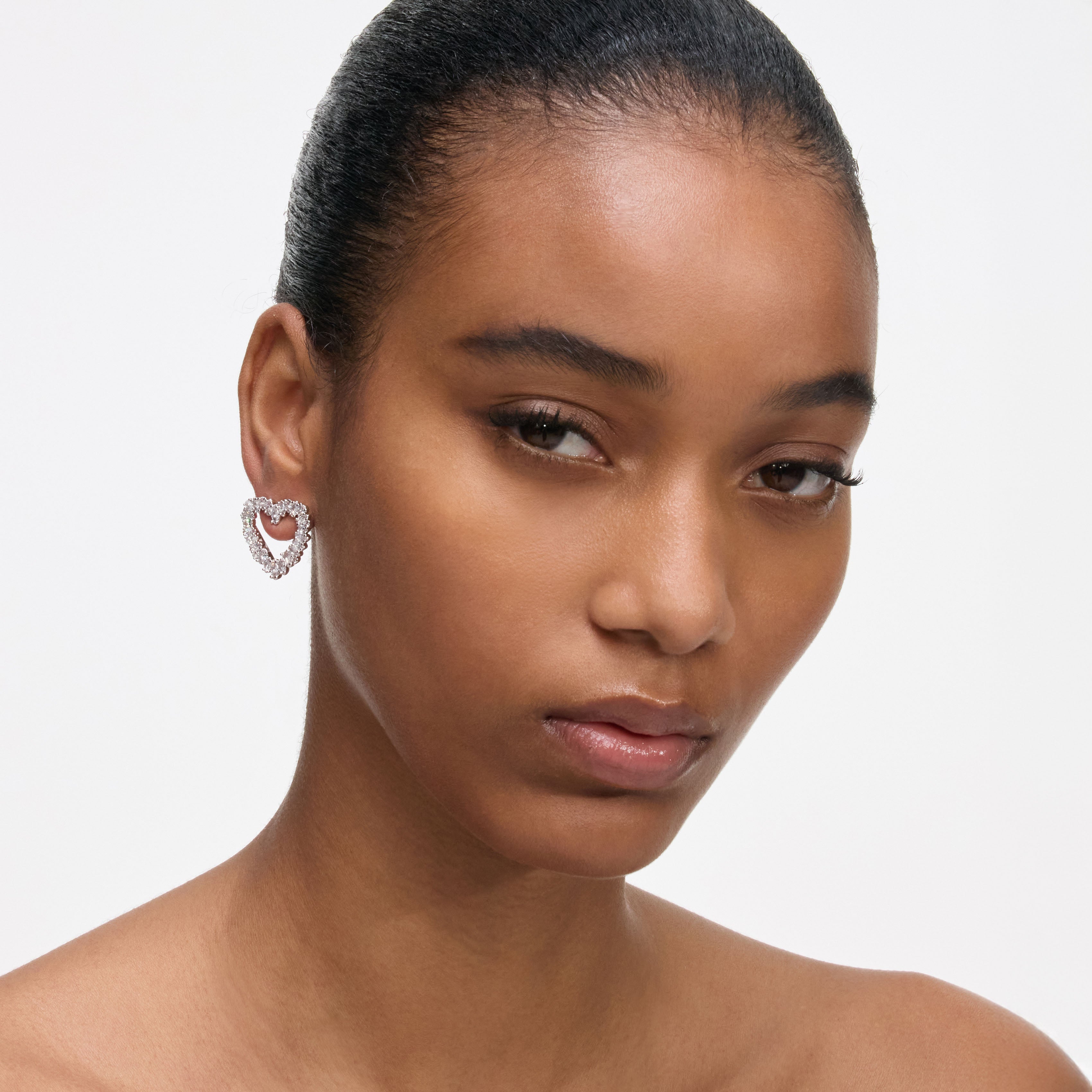 Mini Crystal Heart Earrings