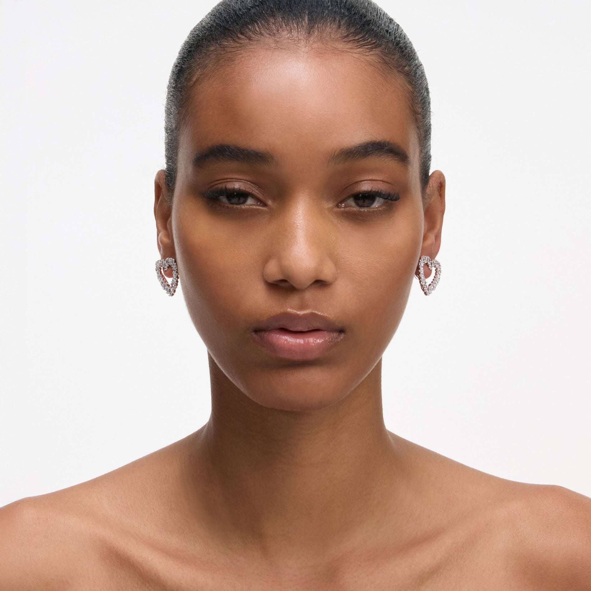 Mini Crystal Heart Earrings