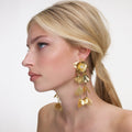 Gold Flower Earrings