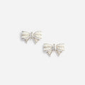 Pearl Satin Bow Earrings