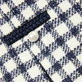 Navy Check Boucle Skirt