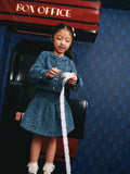 Textured Denim Heart Trim Jacket