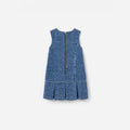 Textured Denim Heart Trim Dress