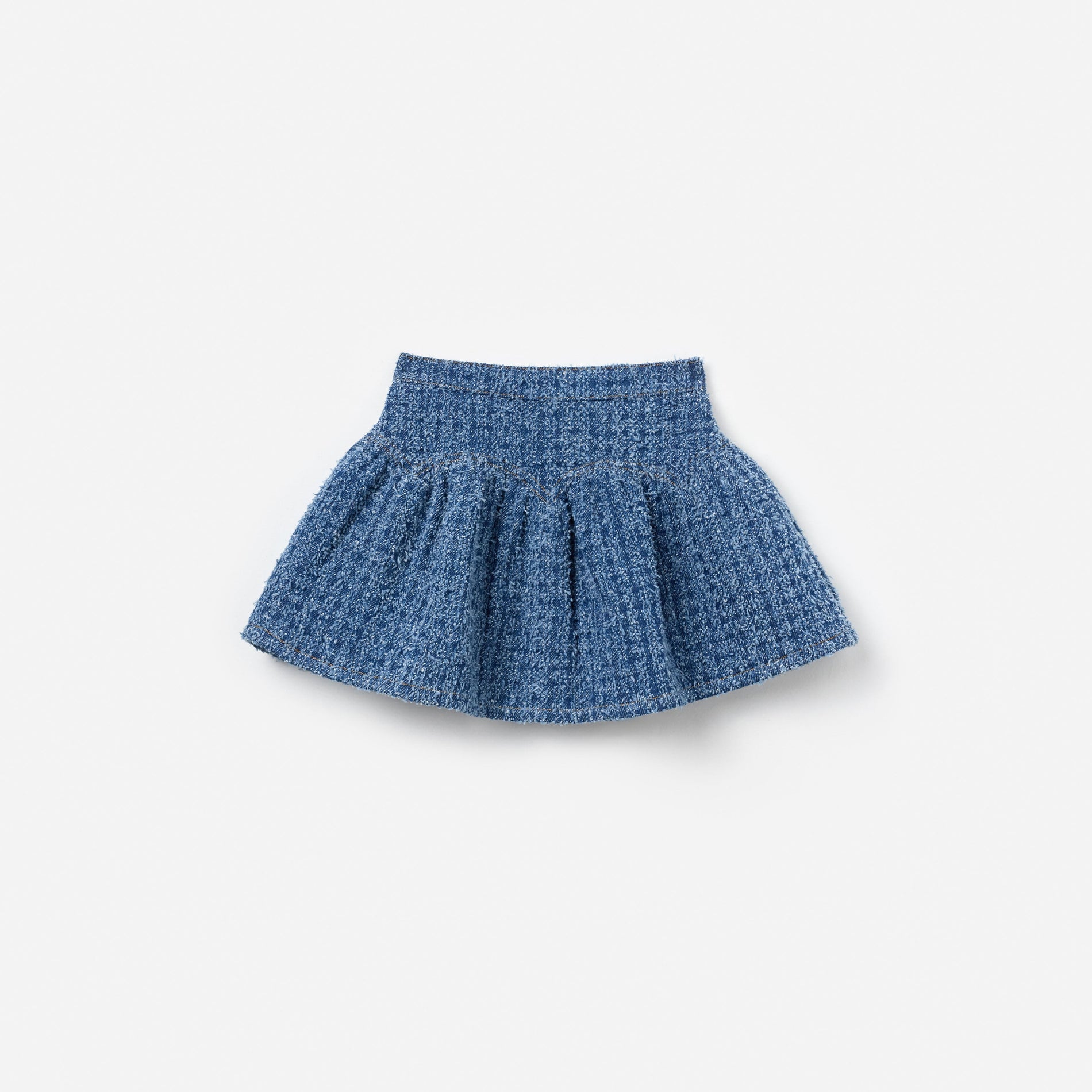 Textured Denim Skirt