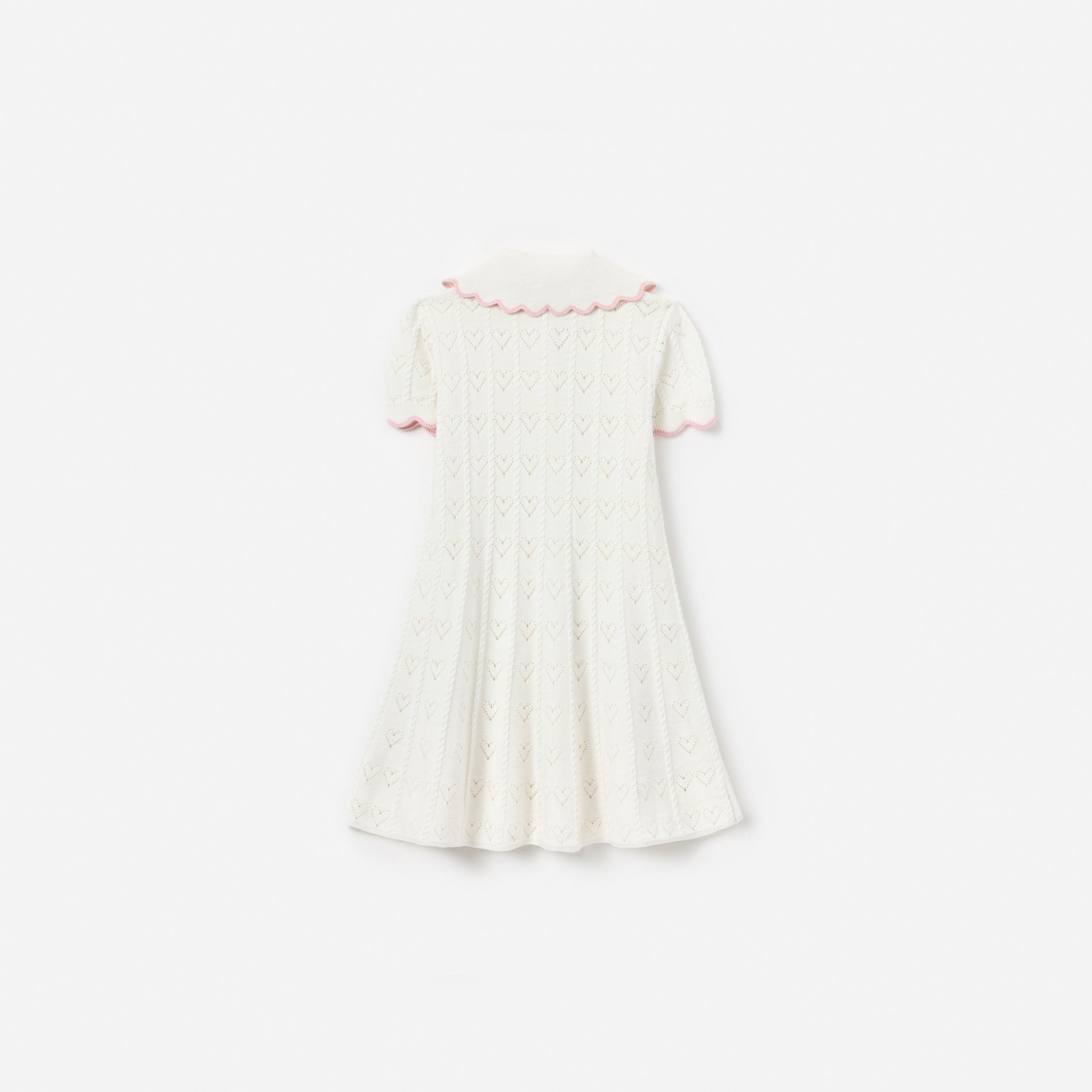 Cream Heart Knit Dress