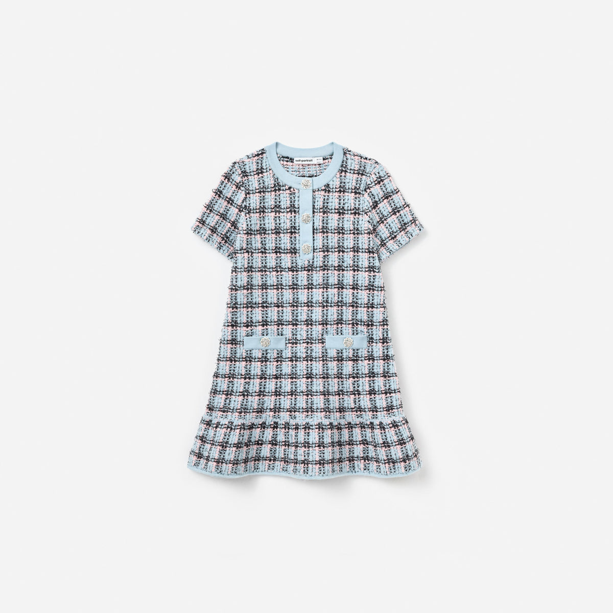 self-portrait - Textured Stripe Knit Dress