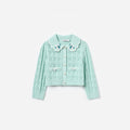 Mint Heart Knit Cardigan