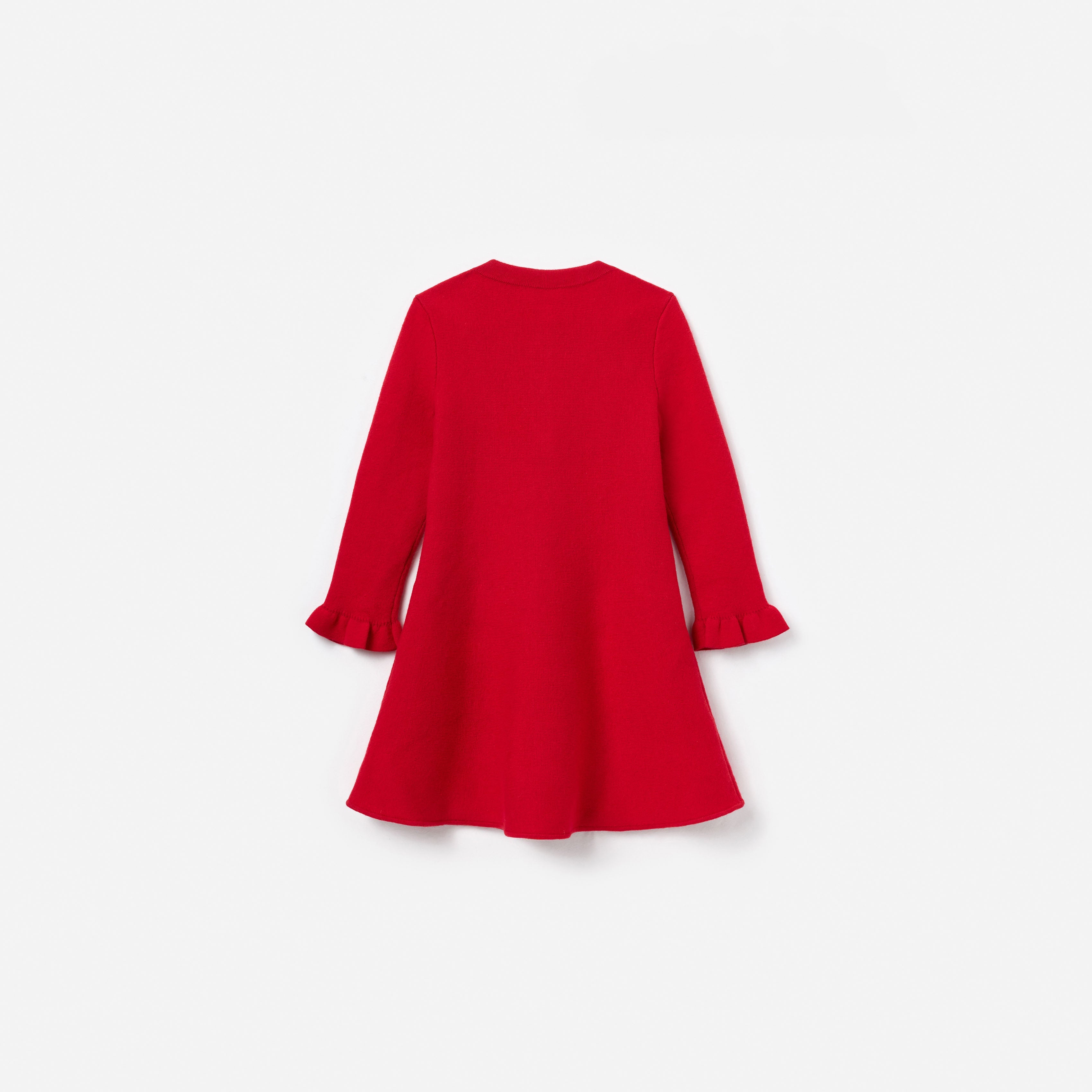 Red Flower Trim Dress