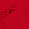 Red Flower Trim Knit Skirt