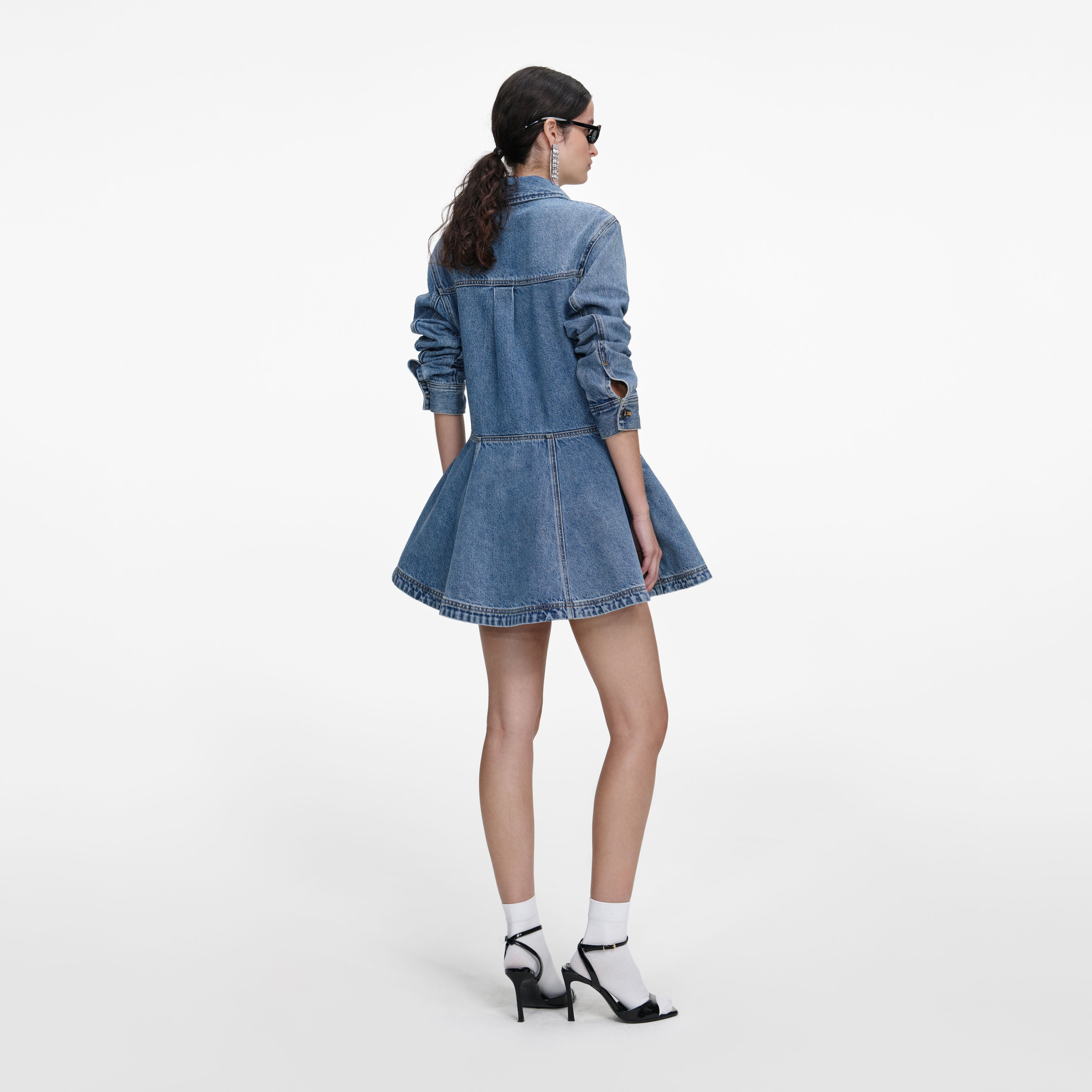 Denim Mini Shirt Dress
