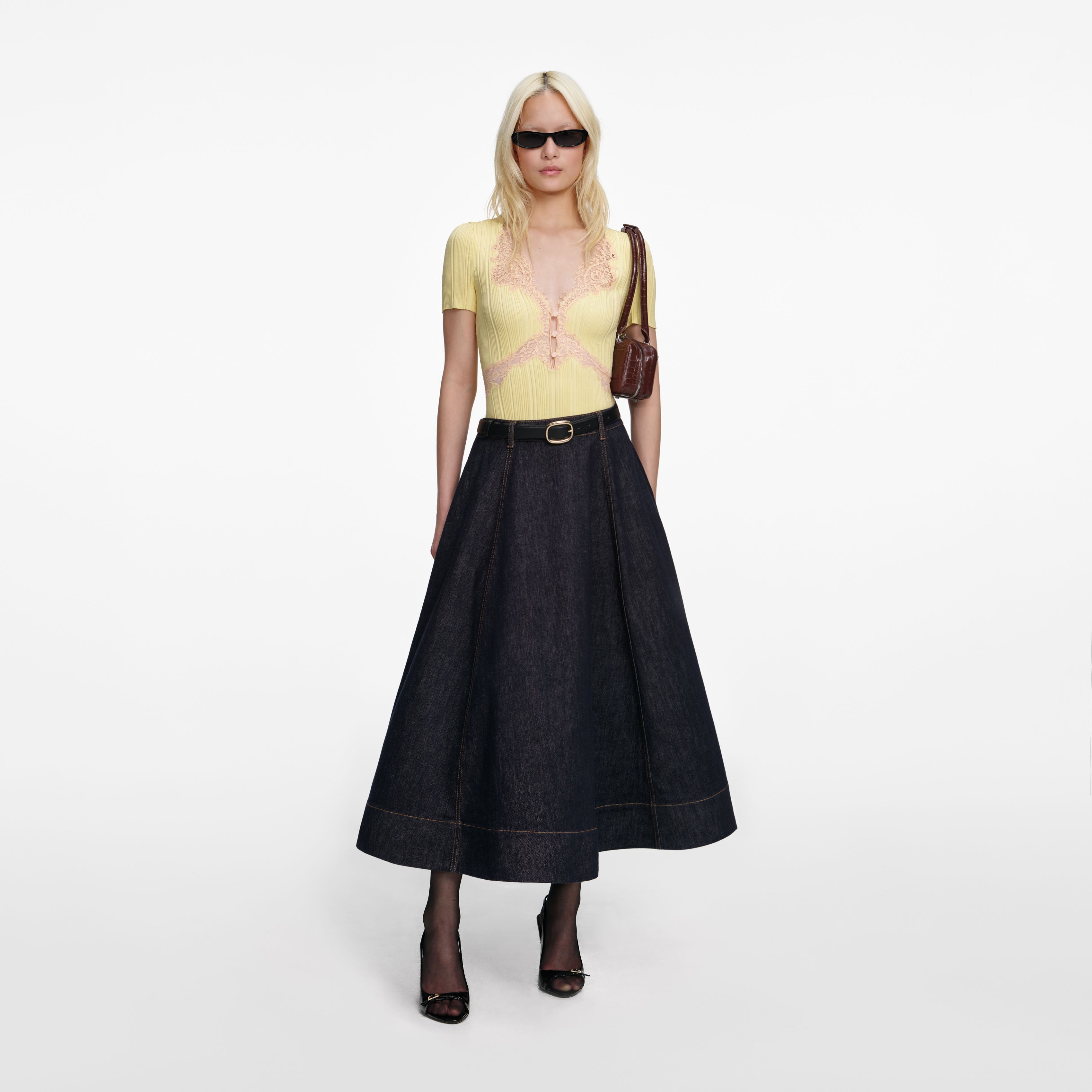 self portrait デニム ツイード スカート Denim Skirts | Mini, Midi, Maxi – self-portrait-US