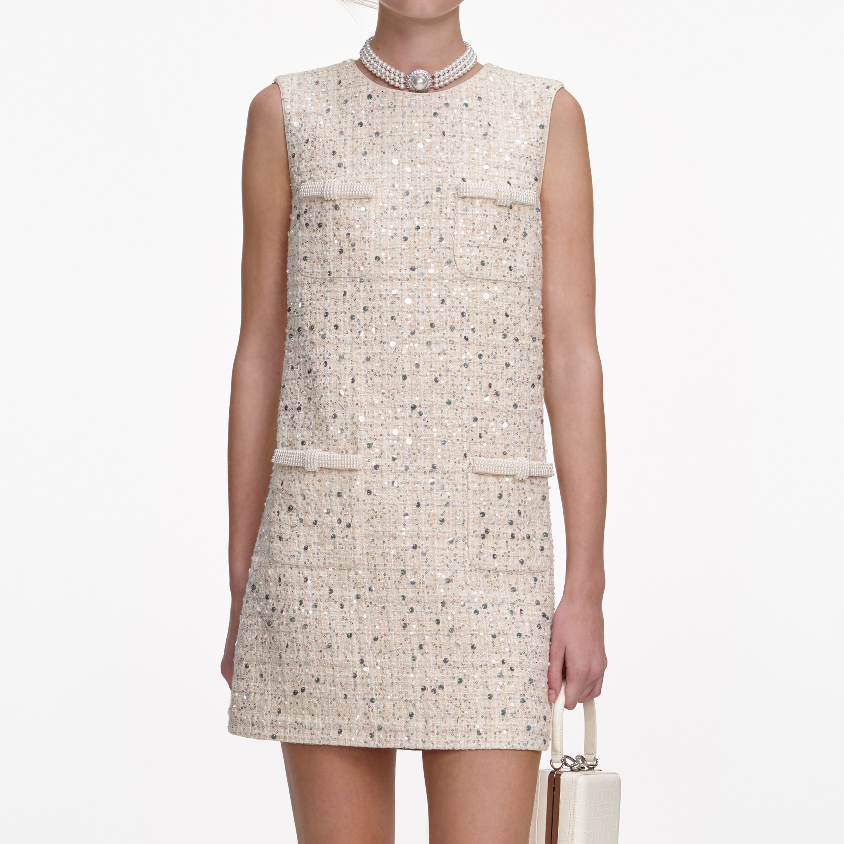 self-portrait 半袖ミニワンピース UK8 umm.】ドビードット半袖ミニワンピース | ファッション通販