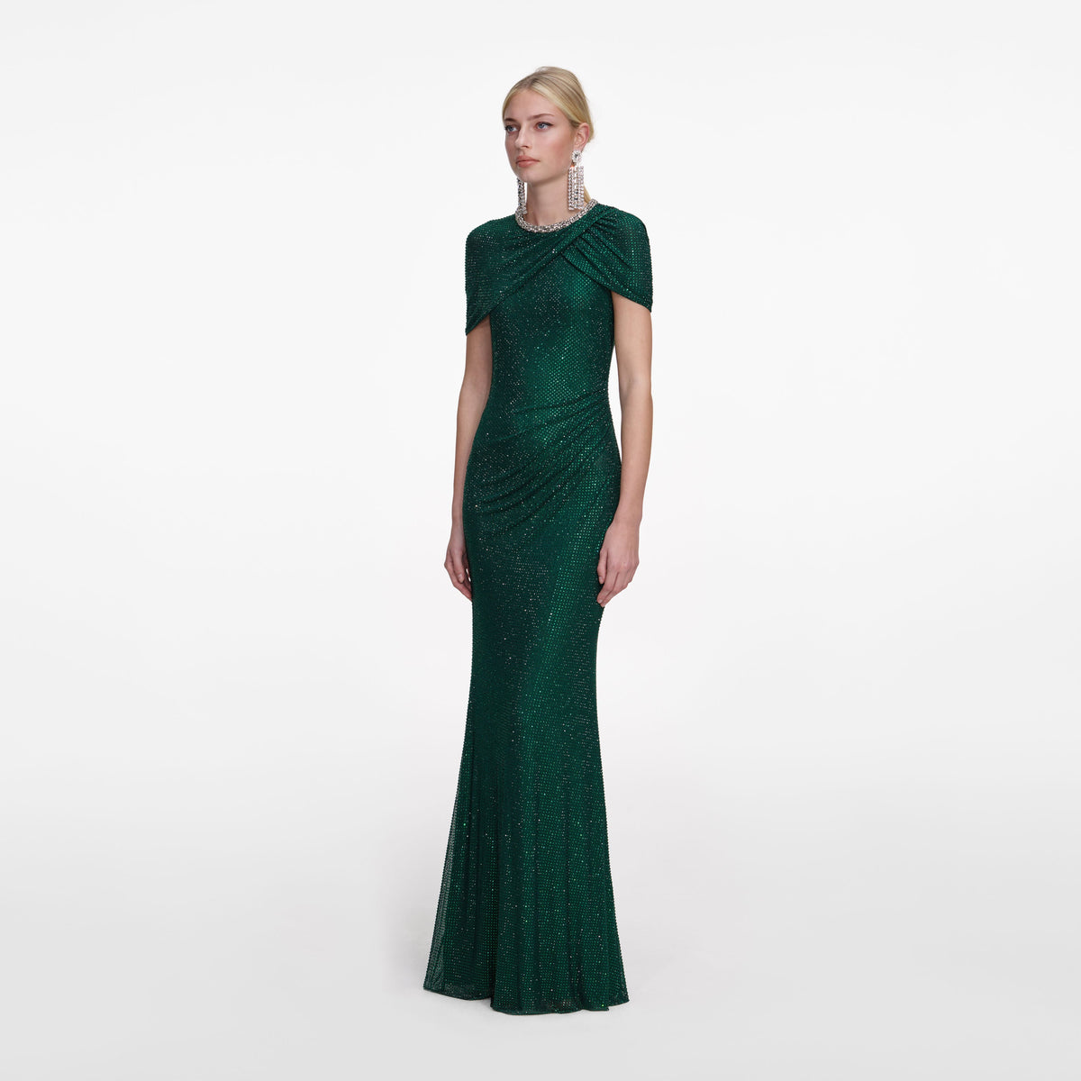 self portrait green chiffon dress Self Portrait Green Chiffon Dress by Self Portrait