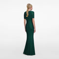 Green Rhinestone Maxi Dress