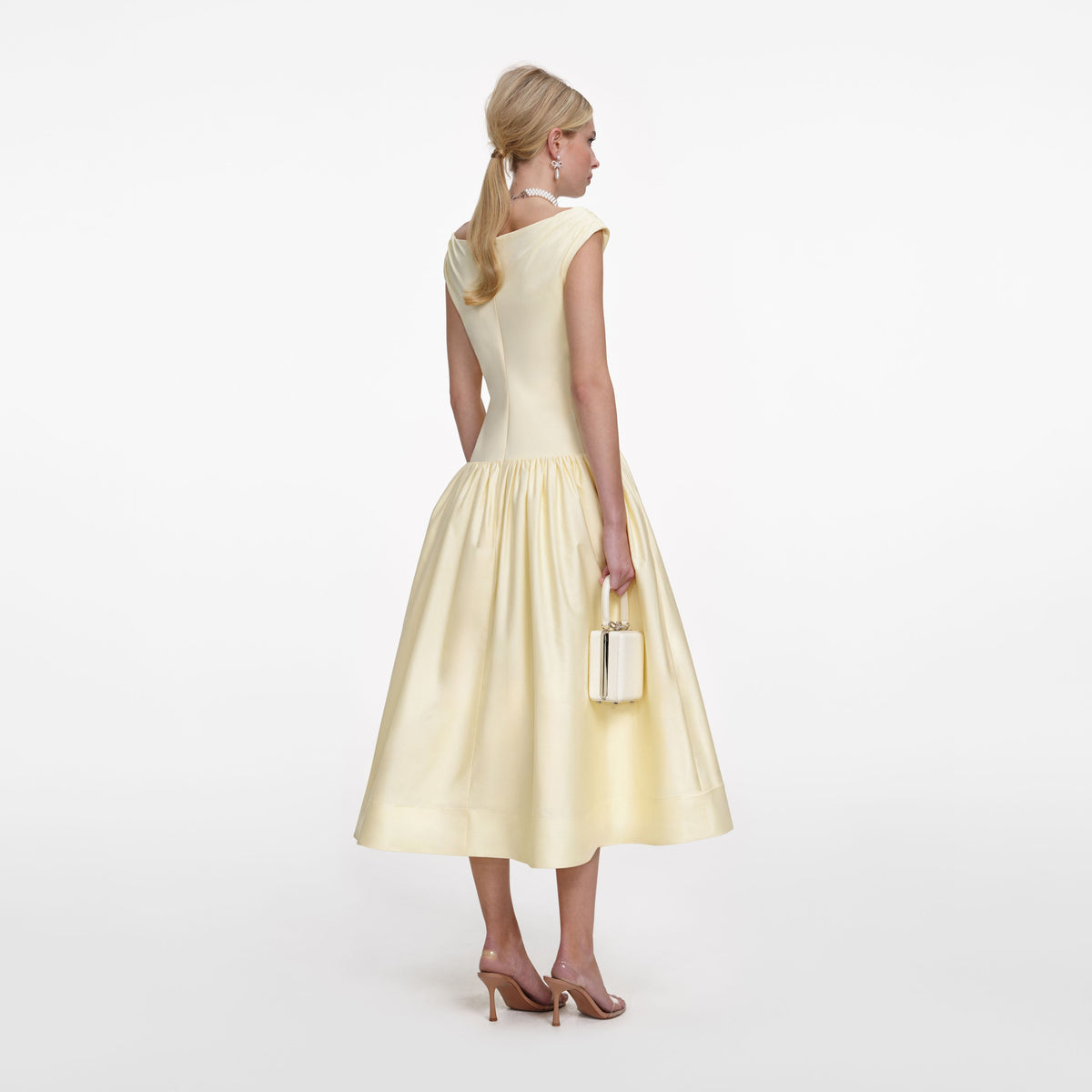 light yellow cocktail dress Self-Portrait Women's Draped Cotton Midi-Dress - Buy Forever 21 Brown purple wedding guest dresses * Bridal Events Complete the Look:Heirloom Trio: (Dress + Mouse Ears + Wand)