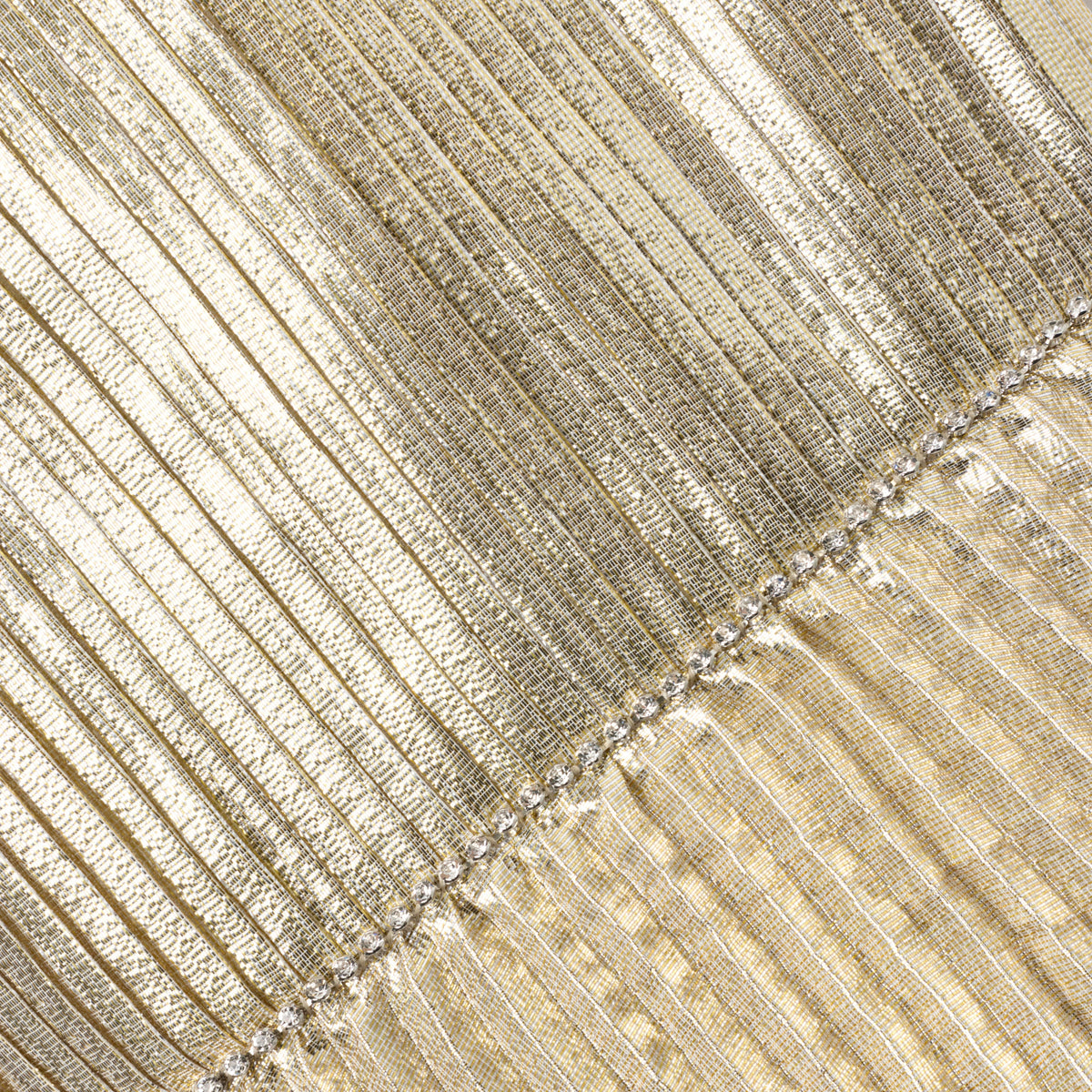 self-portrait - Gold Metallic Tiered Dress