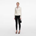 Cream Crystal Trim Cardigan