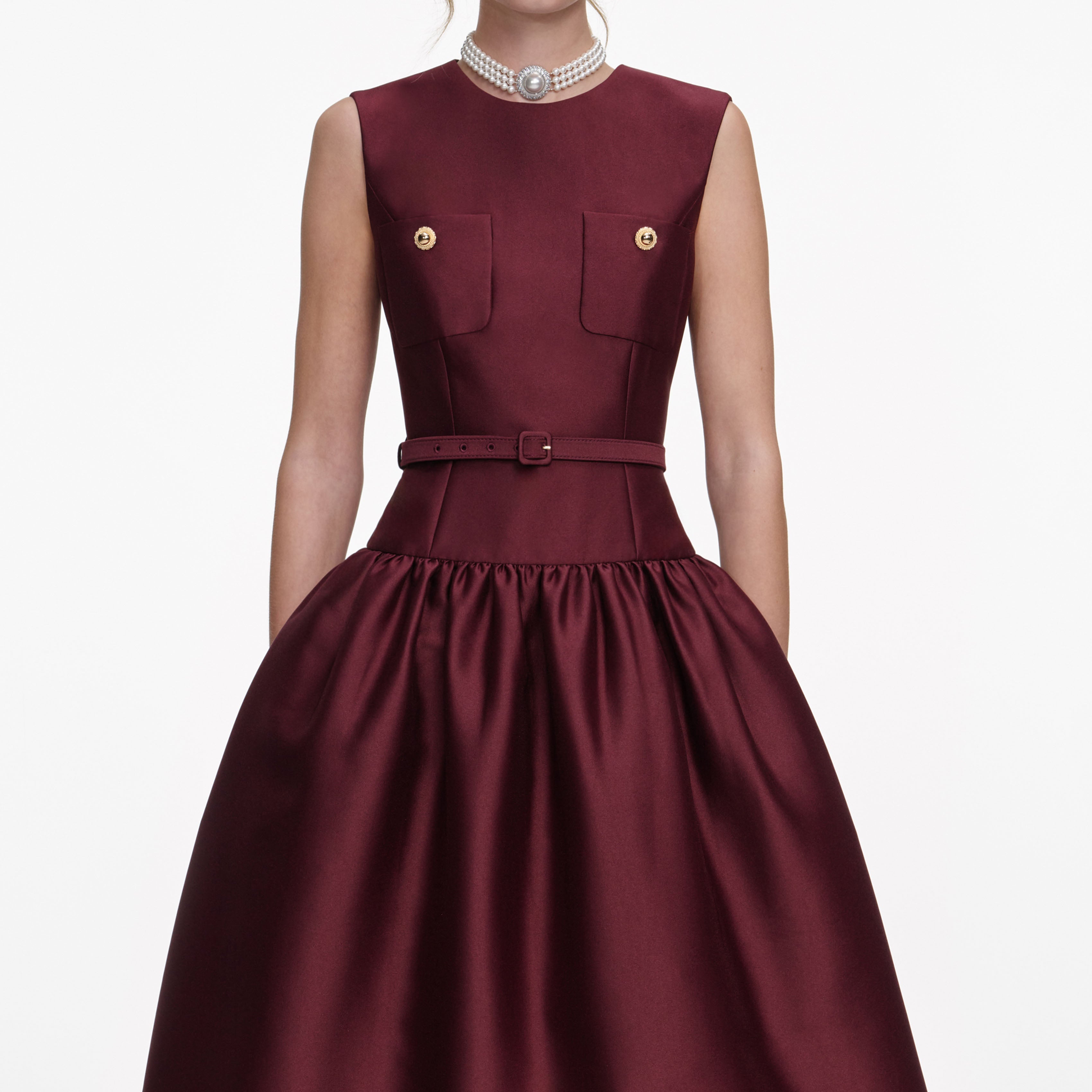 self-portrait レッドプリーツミディドレス US 2 self-portrait レッドプリーツミディドレス US 2 Iconic Dresses