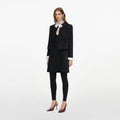 Black Boucle Flower Jacket