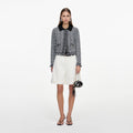Cream Sequin Boucle Tailored Shorts
