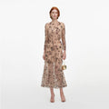 Beige Sequin Embellished Midi Dress