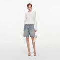 White Fringe Knit Cardigan