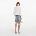 White Fringe Knit Cardigan