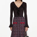 Multi Textured Knit Midi Skirt